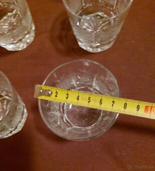 Broušené skleničky na Whisky a kompt.misky. - 4