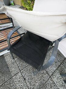 3 balkonové/zahradní židle s potahy - 4