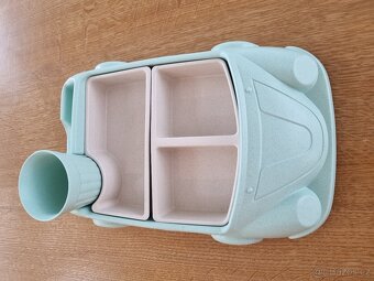 Dětské nádobí AUTO - miska s 3 částmi plus hrnek - 4