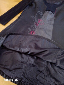 Dámské šaty černé aplikace kytky - 4