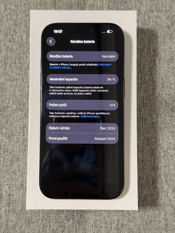 iPhone 16 Pro 128GB Černý, Baterie 94% - 4