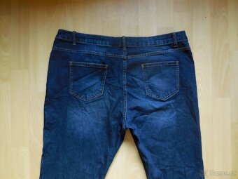 dámské C&A modré elast. rifle,SLIM zip 35/48/XL p.106-108 - 4