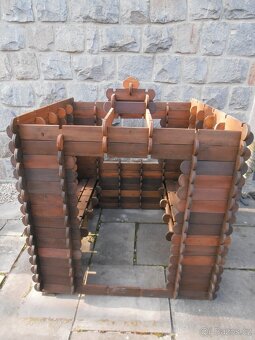 Domeček dětský, skládací stavebnice, masiv, jako LEGO - 4