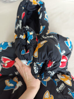 Vatovaná bunda H&M 98/104 + rukavice 110/116 - 4