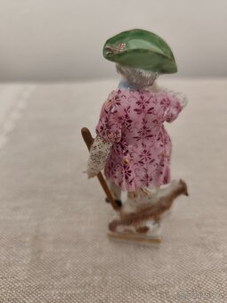 Meissen míšeň chlapec s palicou porcelánová soška - 4
