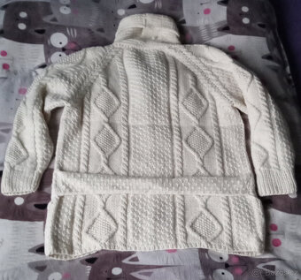 Svetr vlněný ručně pletený (retro) - TOP stav - 4