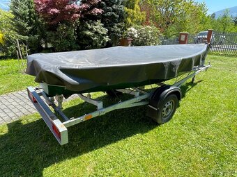 Laminátová loď, člun, pramice MS Composite 4,4m, vozíku - 4