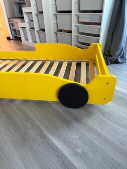 Dětská postel Benlemi, auto žluté, 80x180 cm - jako nová - 4