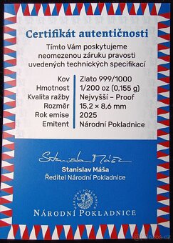 💸🎄🧑‍🎄Zlatá cihlička 999/1000 Masaryk - 4