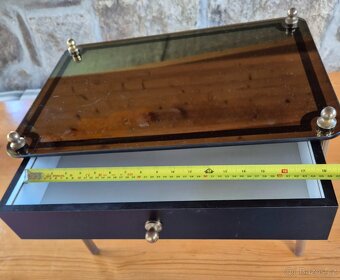 Skleněný stolek dvoupatrový - 4