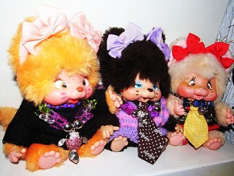Mončičák mončičáci, monchhichi vzácná Nyamy koťata 3 druhy - 4