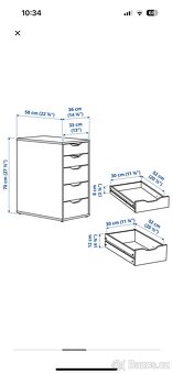 Ikea Alex šuplíky pod stůl - 4