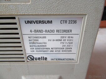 Nabízím radio Universum. Radio hraje. Chybí antena. Jen co j - 4