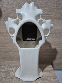 Porcelánové hodiny - secesní dekor - 4