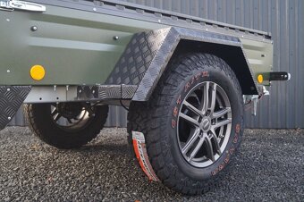 Kvalitní OFFROAD Přívěsný Vozík Valník 1t Zelený Böckmann - 4