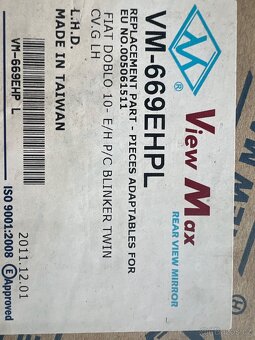 Levé zpětné zrcátko Fiat Doblo 2010- - 4