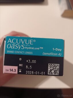 15 jednodenních kontaktních čoček +3 dioptrie - 4