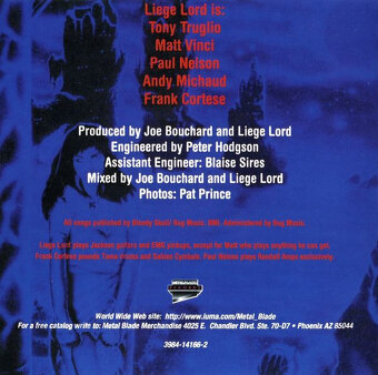 CD Liege Lord – Burn To My Touch 1987 - 4