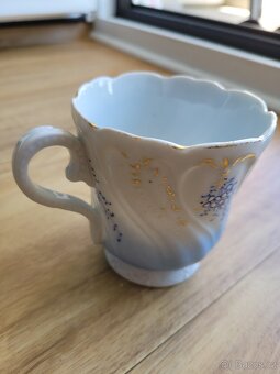 Hrnek, porcelán, zdobený, retro - 4