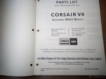 Ford Anglia, Corsair, Zodiac Zephyr V6-katalogy dílů - 4