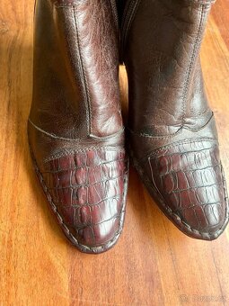 Dámské kožené zateplené kozačky - 4