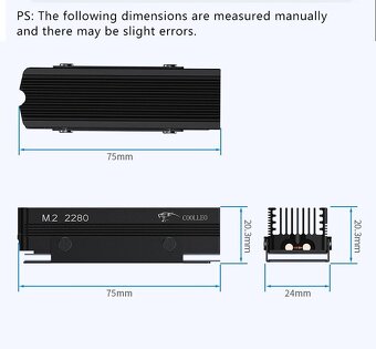 M2 chladič/heatsink pro SSD - 4
