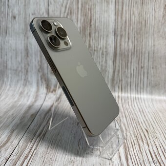 iPhone 15 Pro 128GB, nature, 100% baterie,vada na displayi - 4