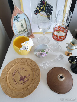Dekorace mix různé retro sklo porcelán keramika - 4