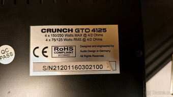 Zesilovač do auta Crunch GTO4125, 4 x 125 W - záruka - 4