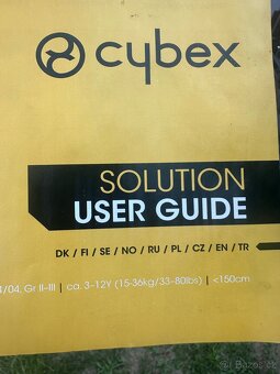 Dětská autosedačka Cybex Solution, 15–36 kg, červená, 700,- - 4