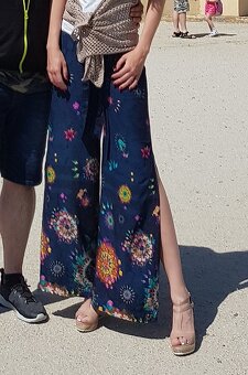 Letní široké kalhoty Desigual M - 4
