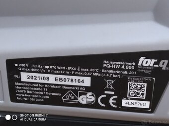 Prodám NEREZOVOU Domácí vodárnu For_q FQ-HW 4000 - 4