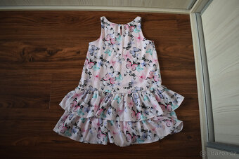 Šaty H&M s motýlky vel. 122, šifonové - 4