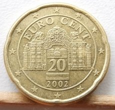 20 Eurocentov Rakúsko 2002 pšeničnoražba, ponúknite cenu. - 4