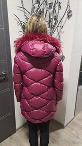 Dámská zimní bunda fialová vel. 40 - 4