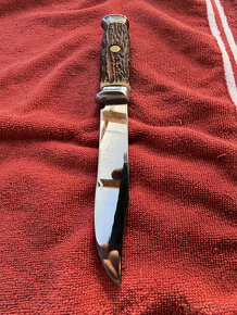 Prodám loveckou kovanou retro dýku STAINLESS, VENADO, MIKOV, - 4