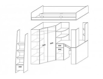 Multifunkční patrová postel - 4