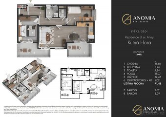 Prodej bytu 3+kk, 71 m2 - Kutná Hora - Žižkov, ev.č. 00434 - 4