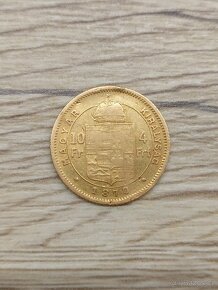 Zlatý 4 zlatník 1870 GYF - 4