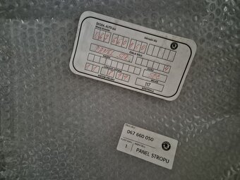 panel stropu (stropnice) Škoda Felicia VanPlus od 0796 06766 - 4