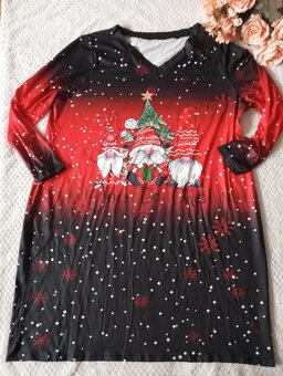 Nové vánoční šaty. Vel 56/58 . - 4