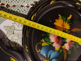 Plechové,malované talířky,tác+2zdarma - 4