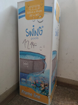 Bazén swing pool frame line 305x91 cm s příslušentvím - 4