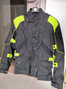 Bunda moto pánská Cappa textilní černá/fluo, XL - 4