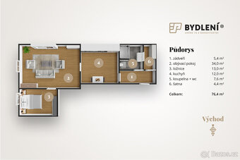 Pronájem bytu 2+1 76,4m² - 4