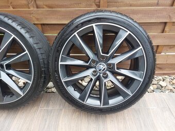 17" alu kola Škoda 5x100 model Savio +pneu 215/40 R 17 - 4