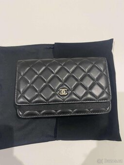 Chanel woc - kabelka na řetízku, černá, silver hw - 4