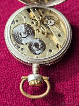 Celostříbrné kapesní hodinky systém Glashütte - 4