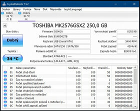 HDD disk TOSHIBA 250Gb 2,5"SATA 9mm, do notebooků i PC - 4