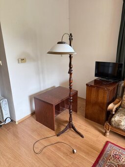 Lustr a stojací lampa (kov + masiv) - 4